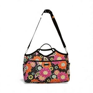 Vera Bradley Large Cotton Ziggy Zinnia Carryall  Tote 19.5” x 12” x 8”